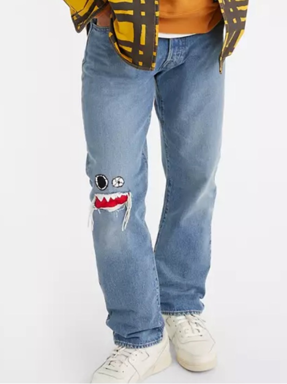 Levi’s NWT Skateboarding 501 Straight Leg Blue Jeans 34 x 30 Button Fly Denim